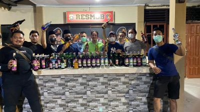 Polisi Sita Ratusan Botol Miras