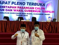 KPU Jambi Tetapkan Haris-Sani Sebagai Gubernur dan Wakil Gubernur Terpilih