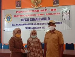 42 Kepala Keluarga di Desa Sinar Wajo Terima BLT DD