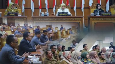 DPRD Tanjabtim Gelar Rapat Paripurna Ranwal RPJMD 2025-2029, Bupati dan Dewan Tandatangani Nota Kesepakatan