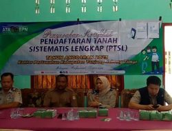 Kantor Pertanahan Kabupaten Tanjabtim Serahkan 291 Sertifikat Tanah Gratis Program PTSL ke Warga Desa Catur Rahayu 