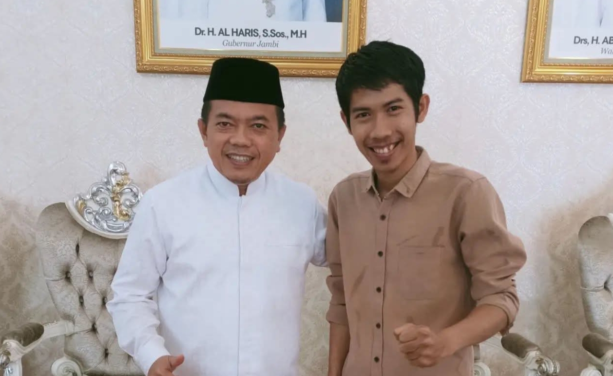 Ketua JMSI Provinsi Jambi, Maskun Sopwan bersama Gubernur Jambi, Al Haris.