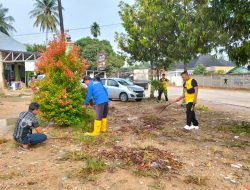 Wujudkan Instruksi Presiden, Polsek Sungai Gelam Gelar Aksi Bakti Kebersihan di Rumah Ibadah dan Fasilitas Umum