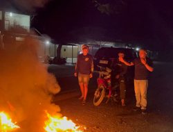 Aksi Bakar Ban Remaja di Jalan Lintas Dibubarkan, Polsek Jaluko Perketat Patroli Jelang Sahur