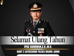 Keluarga Besar Polres Muaro Jambi Beri Ucapan Selamat Ulang Tahun ke-45 untuk Ipda Sudirman ​
