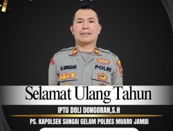 Milad ke-49, Kapolsek Sungai Gelam IPTU Doli Dongoran Siregar Banjir Ucapan Doa dari Kapolres Muaro Jambi dan Jajaran