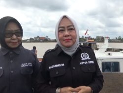 DPRD Tanjab Timur Tinjau Kerusakan Jembatan Muara Sabak Akibat Ditabrak Tongkang