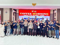 Kapolres Muaro Jambi AKBP Bayu Noormansyah Coffee Morning Bareng Wartawan
