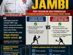 Polemik Standar Lapangan Padel Jambi, PBPI Tegaskan Ada Perbedaan Standar Bermain dan Standar Event Resmi
