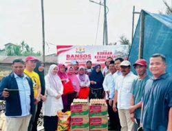 Kadin Tanjab Timur Salurkan Bantuan untuk Korban Kebakaran di Desa Lagan Tengah