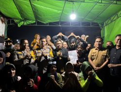 Kapolres Muaro Jambi Kawal Aksi Damai Warga, Stockpile Pasir CV Lintas Makmur Sejahtera Akhirnya Ditutup