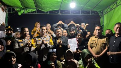 Kapolres Muaro Jambi Kawal Aksi Damai Warga, Stockpile Pasir CV Lintas Makmur Sejahtera Akhirnya Ditutup