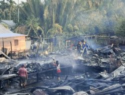 Kebakaran Melanda 2 Rumah di Tanjung Jabung Timur, Api Berhasil Dipadamkan Petugas Damkar